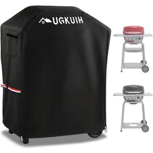 Grill Cover for CharBroil Bistro Pro Electric Grill Outdoor, Heavy Duty 600D Waterproof Protection, Compatible with Charbroil Grill Cover 25302145, 25302146, 25302161 and CB1250073P4 (33" L x 22" W x 34" H, Black)