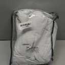 Linen Pinch Pleated Curtains Blackout 100% Black Out Curtains 102 Inches Long 2 Panels with Hooks, Thermal Insulated Pinch Pleat Drapes for Bedroom, 40Wx102L, Natural White