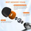 KASOTT Best Memory Foam&Silicone Hybrid Ear Tips for Samsung Galaxy Buds3 Pro,Double Layer Anti-Slip,Ultra-Comfort,Better Noise Cancellation,Fit in The Charging Case,3 Pairs (Black Orange, M)