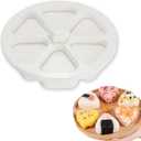 Triangle Sushi Onigiri Mold 6 in 1 White BPA free Food Grade DIY Onigiri Make and Storing Mold Able (1)