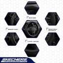 Skechers Air-Cooled Steering Wheel Cover,Leather Car Steering Wheel Cover Universal Fit 14" 1/2-15" Car Wheel Protector for Men Women Fit Suvs,Vans,Sedans,Car,Trucks,Black