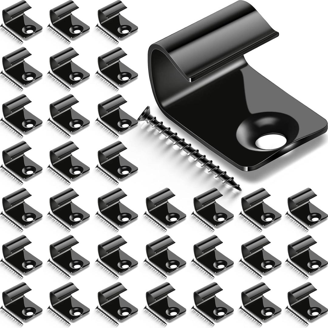 Dunzy 80 Pack 304 Stainless Steel Start Clips Universal Decking Clip with Decking Screws for Composite Deck Boards, Hidden Fasteners