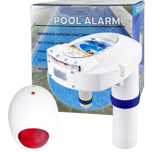 Pool Alarm with Remote Receiver, Pool Underwater Drown Monitor System, Battery Powered Poolside Alarms for Inground&Above Ground Pools, Kids Child Pets Swimming Pool Safety Guard fits up to 16x32sq.ft