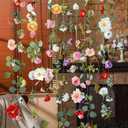 XunYee 6 Pcs 35.4 ft Flower Garlands Hanging Wildflower Backdrop Garlands Artificial Floral Vines Fake Flower Vines Faux Silk Wildflower Decor for Home Garden Wedding Summer Party Wall Arch(Floral)