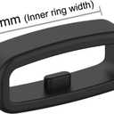 FanTEK 10pcs Watch Strap Holder Loop, Silicone Watch Band Keeper Retainer Fastener Ring Parts for Smart Watch Band Wristband Replacement
