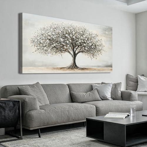 Canvas Wall Art Decor Tree of Life Art Modern Black and White Art Prints Canvas Art Wall Decor Artwork for Walls Decorations Pictures for Living Room for Home Office Wall Decor 2X4Ft