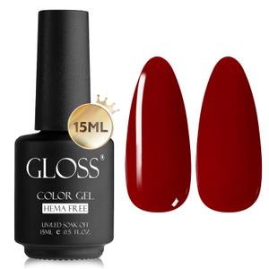 4pcs GLOSS Gel Nail Polish | Oxblood Red 15ml 1 pcs - HEMA Free Gel Polish, Deep Red Soak Off UV LED Gel Varnish Design for Home & Salon Use, Professional Manicure DIY Gifts for Women & Girls (0.51 Fl Oz (Pack of 4))