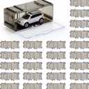 Marsui 50 Pcs 1/64 Scale Toy Cars Organizer Storage Case Clear Individual Toy Car Display Case1.4 x 1.4 x 3.5 Inches (Black)