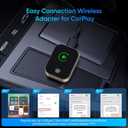2026 Wireless Carplay Adapter for iPhone,Convert Wired to Wireless with One Click Multi Device Switch,Auto-Connect,No Delay for Cars 2018+ with Built-in Carplay