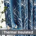 FMFUNCTEX 100% Blackout Curtains for Bedroom, Curtains 96 Inches Long Metallic Silver on Navy Blue Tree Branch Curtains for Living Room, Room Darkening Foil TreeThermal Insulated 2 Panels Grommet Top