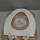 Mayfair Cassel Slow Close Toilet Seat, Easy Clean Non Slip Premium Wood Seat, Easy Install, Made in USA, Elongated, White