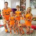Family Matching Halloween Pajamas Set, Halloween Pumpkin Print PJs Sets 2 Pieces Loungewear Sleepwear Adult (X-Large)