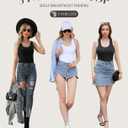 V FOR CITY Racerback Tank Tops for Women with Shelf Bra Cotton Wide Strap Camisole Yoga Cami Shirts 3 Pack, M