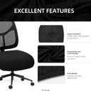 DIVA EN CAMINO DEC Water-Resistant Stretchable Desk Office Chair Seat Cushion Covers - Universal Spandex Computer Chair Slipcover - Removable Washable Cushion Protectors for Dogs, Cats, Black