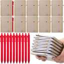 Fulmoon 24 Set Nurse A6 Spiral Notebook with Ballpoint Pens 50 Sheets, 4"x 6" Small College Ruled Notepads Journaling Notebooks Bulk Nurse Week Appreciation Gifts for Women Back to School Supplies (Red)