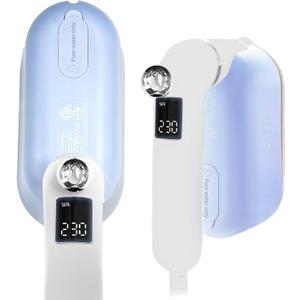 Steamer & Iron for Clothes, 1500W 2-in-1 Portable handheld Steamer Travel Clothes Steamer, 5 Modes with LCD Display, 30s Fast Heat-up, 180 Swivel Handle, Powerful Wrinkle Remover, Blue