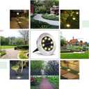 INCX 4.6 inch Solar Lights Outdoor Waterproof,16 Pack Solar Ground Light for Outside, Solar Garden Lights Landscape Lighting for Patio Pathway Lawn Yard Deck Driveway Walkway, Warm White