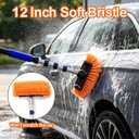 AgiiMan Car Wash Brush with Long Handle, 3-12FT Telescoping Car Cleaning Kit