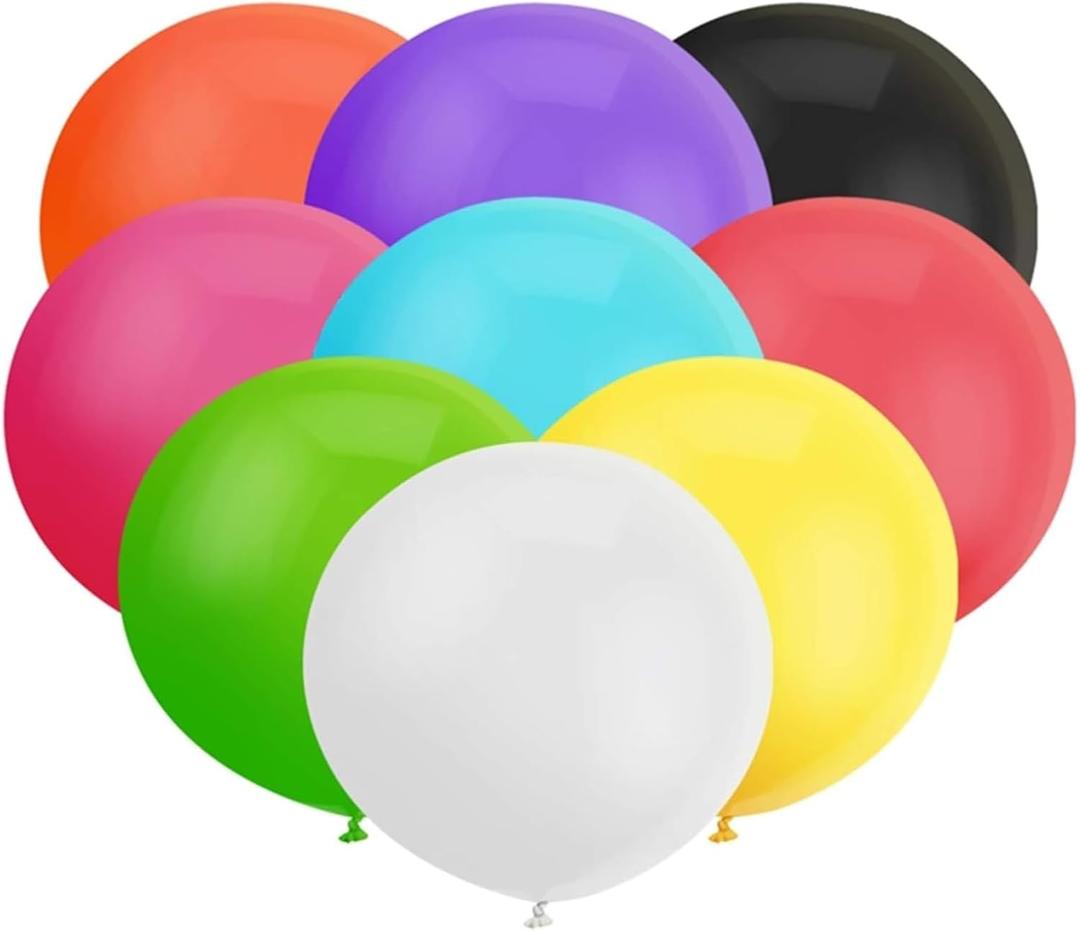 18 Inch Big Balloons Assorted Large Latex Balloons Giant Heavy Duty Balloon for Christmas Birthday Wedding Baby Shower Decorations