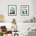 upsimples 17x22 Picture Frame, Display Pictures 12x18 with Mat or 17 x 22 Without, Wall Hanging Poster Frames, Black, 1 Pack
