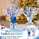 6 Pack Winter Wonderland Centerpieces Blue Christmas Table Decor Snowflake Centerpieces for Tables Metallic Stars for Christmas Xmas Wonderland Decorations
