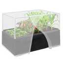 UNIFAMILY 4X2.6X1.3FT Fabric Raised Garden Bed Kit, Breathable Raised Garden Bed with Cover, Garden Beds Outdoor with Plant Protection Mesh Netting for Vegetable, Flower, Herbs and Strawberry