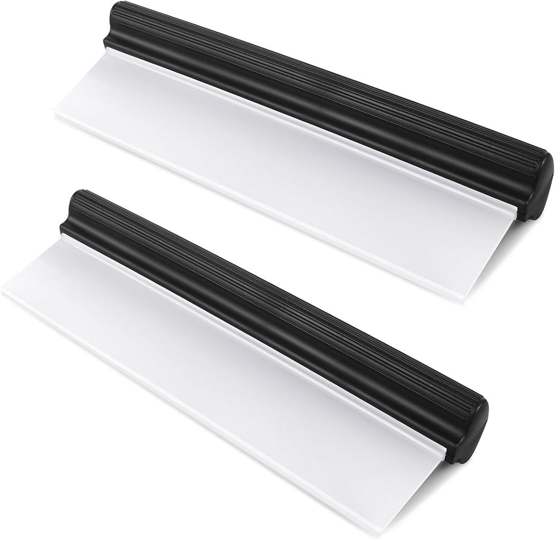 2pack 12.2 Inch Car Drying Squeegee Water Blade Professional Automotive Wiper Car Squeegee Water Blade Squeegee Silicone Auto Car Dryer, Shower With Super Flexible Squeegee Water Blades for Cars