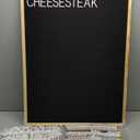 BBTO Large Felt Letter Board Sign 24 x 30 Inch, Changeable Letter Board with Boxes, Large Felt Menu for Restaurant Announcements, Restaurant Menus, (Black)