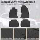 KIWI MASTER Floor Mats for 2019-2024 Subaru Forester Replace OEM J501SSJ030 All Weather Mat Front & 2nd 2 Row Seat TPE Slush Liners Black