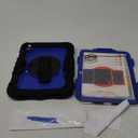 SEYMAC stock Case for iPad (A16) 11th/10th Generation 11''/10.9'' 2025/2022, Full-Body Drop Protection Case with Screen Protector &360 Rotate Hand Strap/Stand, Blue+Black