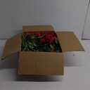 BLEUM CADE 50 Pcs Red Roses Artificial Flowers, Real Touch Velvet Roses Fake Flowers Bulk, Artificial Roses Bouquet with Long Stems Bridal DIY Wedding Party Centerpiece Decorations