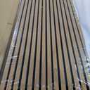 Acoustic Wood Wall Panels 4 Pack 47.6" x 23.6", Sound Proof Wooden Paneling for Walls, 3D Fluted Panel for Interior Wall Decor, Living Room, Bedroom - Teak (Cover Approx.31 sq.ft)