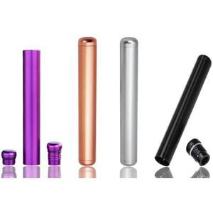 4 Pack Metal Tube Container Waterproof Storage Tube Holder, Travel Storage Box Fit in Pocket Purse Lightweight Portable for Travel