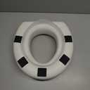 HealthSmart Enhanced Comfort 5" Raised (Round) Toilet Seat Risers for Seniors 5 Slip Resistant Pads FSA/HSA Eligible Padded Toilet Seat Elevation 15.7 x 15.2 x 6.1