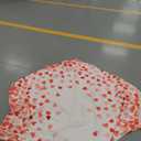 Valentines Day Table Cloth. White, Pink, and Red