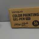 Joyask Glitter Gel Pens, 54 Pack Colored Pens for Black Paper & White Paper, 1.0mm Point Pens, Large Capacity Ink Pens for Coloring, Writing, Drawing, Journaling, Note Taking, Office, Home (54PCS-Gift Set)