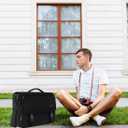 MATEIN Messenger Bag for Men, Teen School Bag Lightweight 17.3 inch Laptop Briefcase, Large Crossbody College Satchel Computer Work Office Case with Shoulder Strap, College Student Gifts, Black