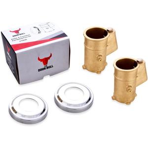 Brass Pool Rail Anchor and Escutcheon Set  2 Pack Inground Anchors with 4" Depth  Fits 1.90" OD Tubing  Heavy-Duty Mounting Kit for Pool Handrails and Ladders - 2 Pack