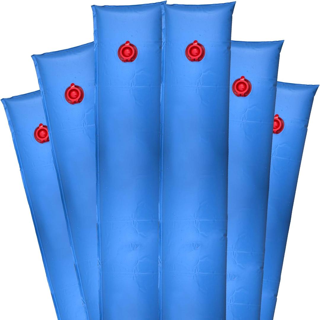 Robelle 4 ft. 6-Pack Heavy Duty Blue Single Chamber Pool Cover Weights, .33 MM Thick Vinyl, Pool Water Bags, Water Tubes