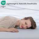 Yibeizi Light Blue 100% Washed Cotton Linen Like Duvet Cover Set Full Size, 3 Pieces, 1 Duvet Cover 80x90 Inches and 2 Pillow Shams, Soft Breathable Comforter Covers Zipper Closure