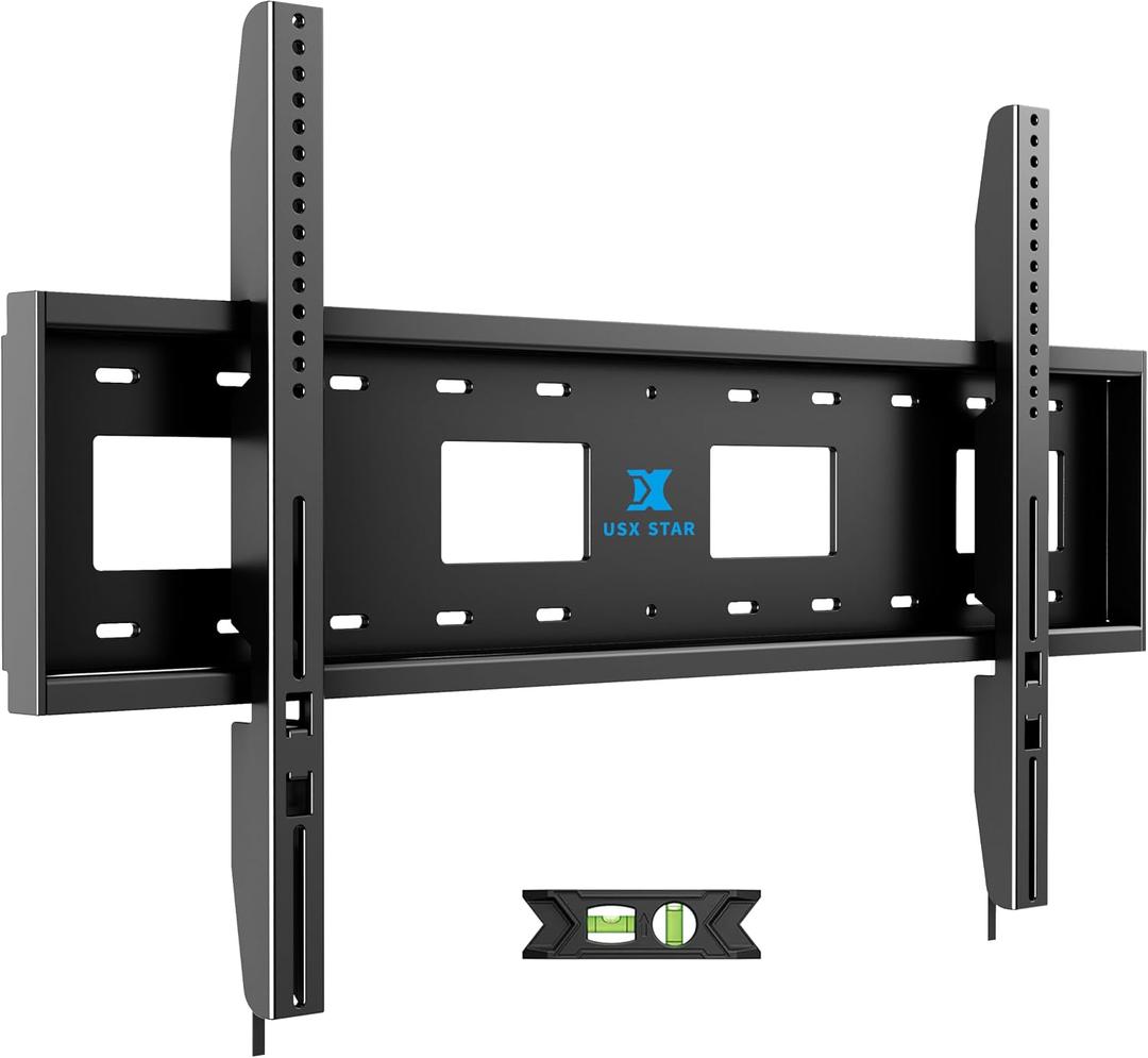 85 86 90 98 100 150 Heavy Duty Fixed TV Wall Mount Bracket for 65-150" Heavy Flat Screen, Max VESA 1000x600mm, Low Profile, Holds 330 lbs, 16/ 18/ 24/ 32" Studs, Fit Most 65+ 75+ 120 TVs