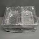 2 x Goiio 25 Pcs Clear Hoagie Container, 7.3 x 4.9 x 3.8 inch Plastic Hinged Food Container, Disposable Clamshell Take Out Food Containers for Salads, Hamburger, Fruit, Cake, Cookie, Sandwiches