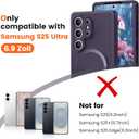 Liquid Silicone Case for Samsung Galaxy S25 Ultra with Magnetic Stand, Mil-Grade Drop Shockproof, Full Camera Protection Anti-Scratch Microfiber Lining Silicone Phone case, Purple