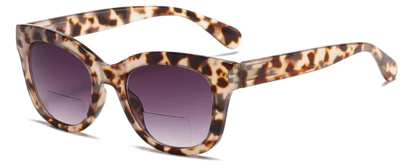 Bifocal Sunglasses For Women Reading Sunglasses UV400 Sun Readers Glasses With Spring Hinge +1.75