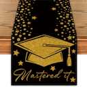 Mastered It Table Runner Graduation Decorations Class of 2026 Congratulations Grad Tablecloth Mastered It Masters Graduation Decorations