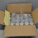 CertBuy 20 Pcs 20 oz Clear Round Plastic Storage Containers with Screw on Lids - Refillable Food Jars for Kitchen Storage