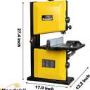 Woodskil 3-Amp 9-Inch Band Saw, 2500FPM Benchtop Bandsaw with Removable Safty Key, Cast Aluminum Table, Steel Base for woodworking