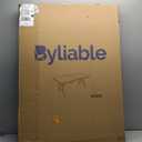 Folding Table 4 Foot Portable Heavy Duty Plastic Fold-in-Half Utility Table Small Indoor Outdoor Adjustable Height Folding with Carrying Handle, Camping and Party,White