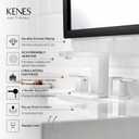 KENES Polished Chrome Widespread Bathroom Faucet 2 Handle Bathroom Sink Faucet 3 Hole, 8-Inch 3 Pieces Vanity Faucet with Pop Up Drain & Supply Lines, KE-9050-5-P