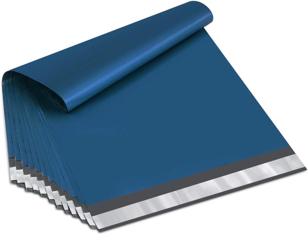 UCGOU Poly Mailers 12x15.5 Inch Navy Blue 100 Pack Medium Shipping Bags #5 Strong Thick Mailing Envelopes Self Sealing Adhesive Waterproof and Tear Proof Boutique Packaging Postal for Clothing